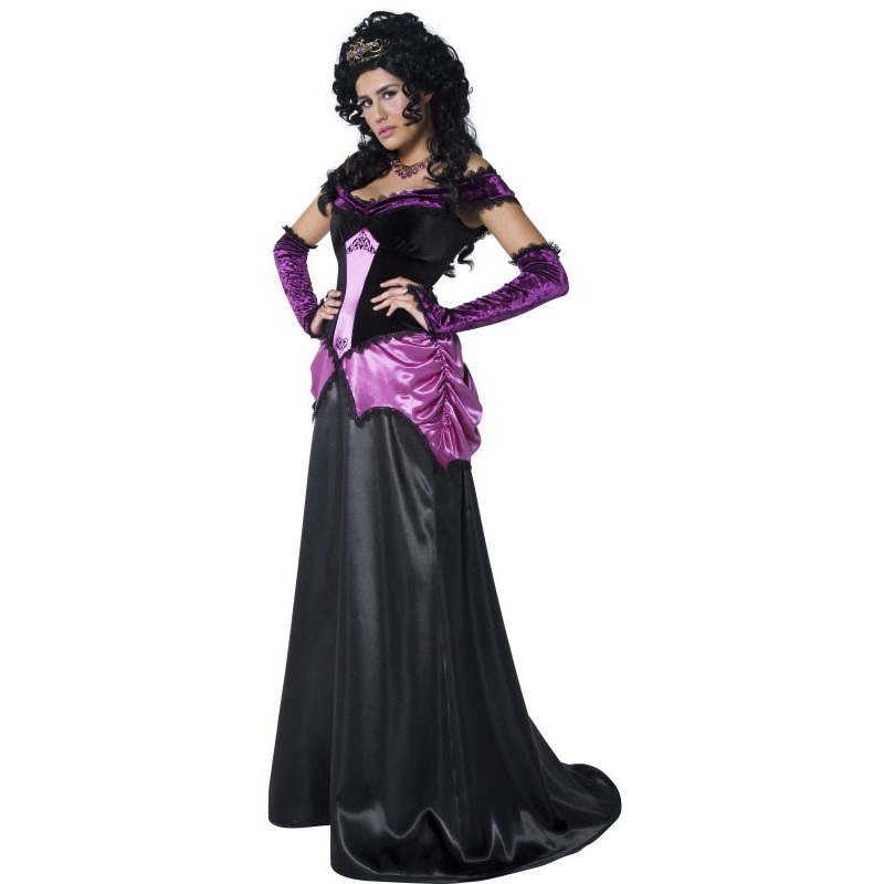 Dark Countess Gothic Lady Costume Black Purple S