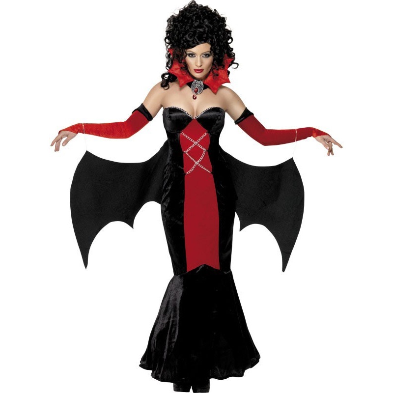Deluxe vampire lady costume floating wings S