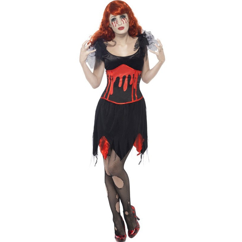 Halloween costume bloody vampire lady S