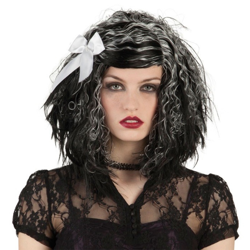 Lovely Halloween wig black-gray