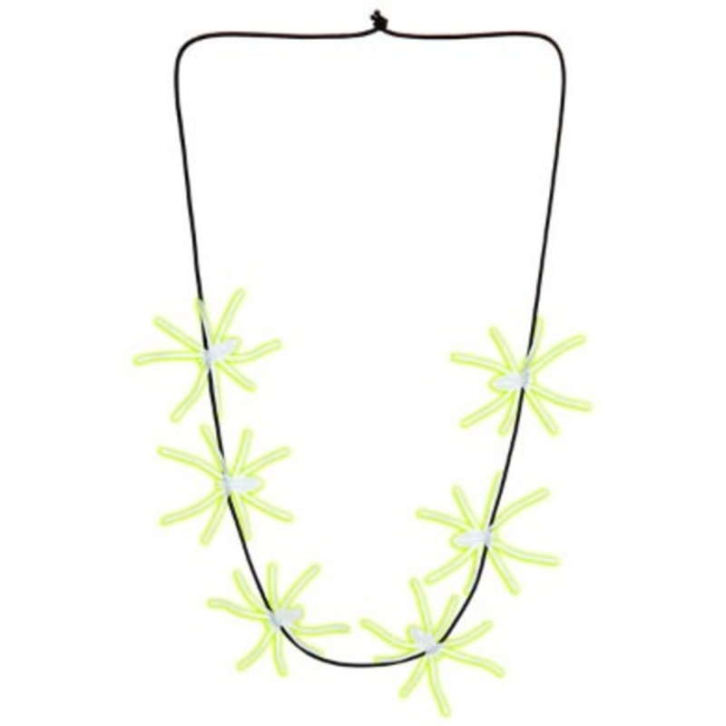Necklace spiders neon 60cm