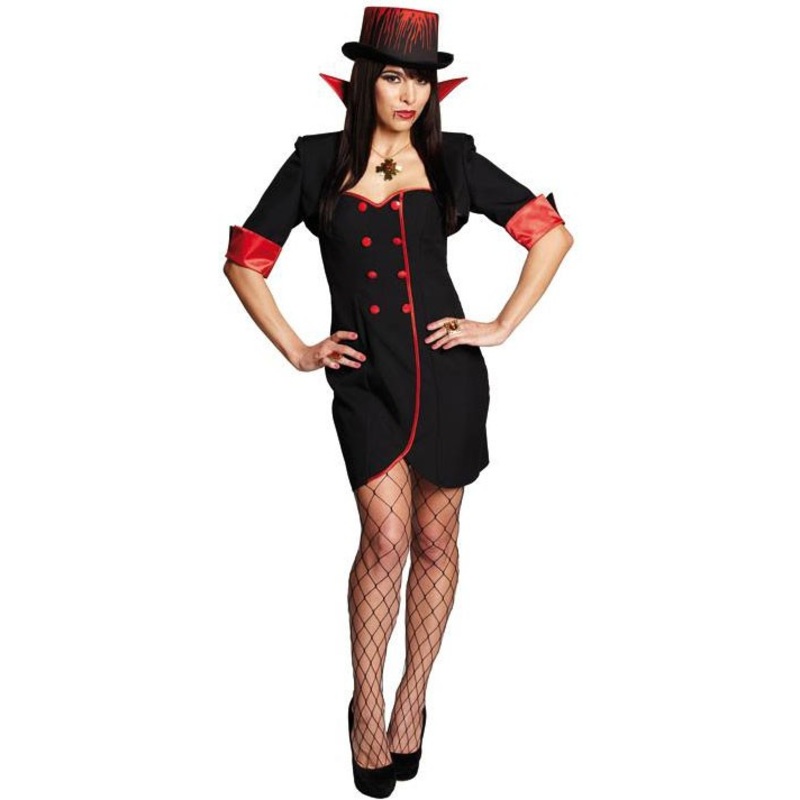 Vampire costume women buttons hat collar 34