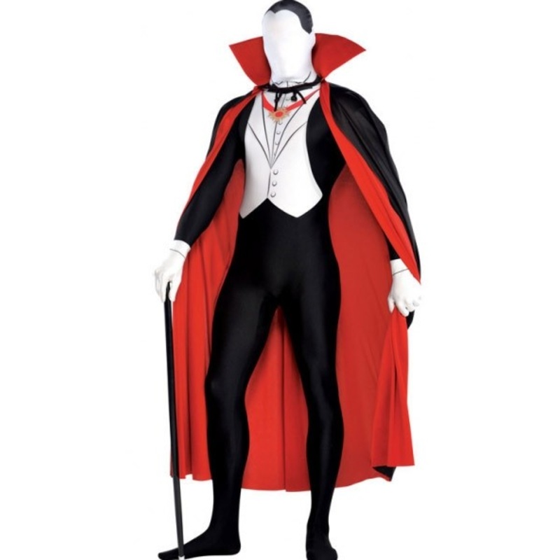 Vampire morphsuit with cape for men M