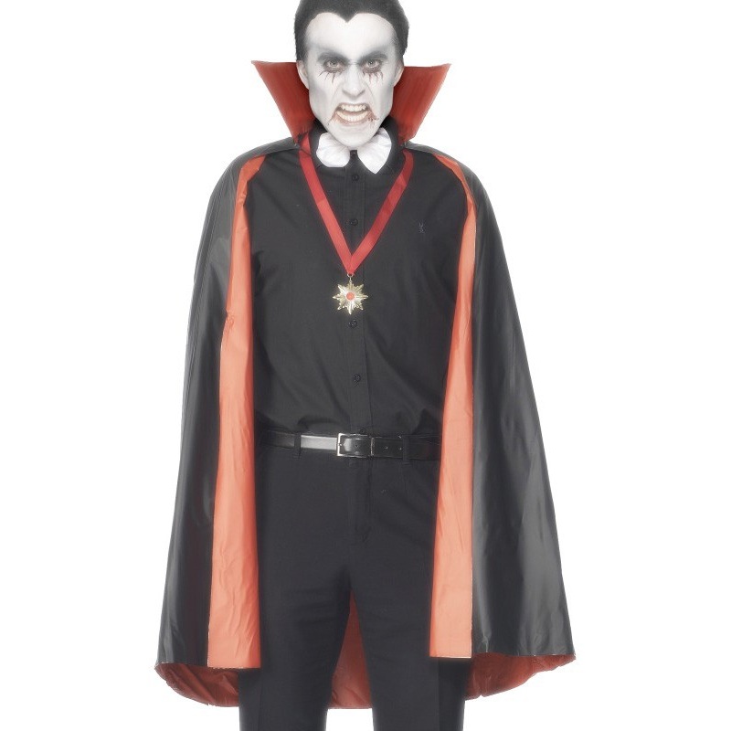 Vampire reversible cape PVC black red