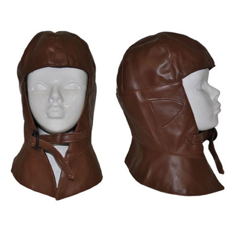 Aviator hat leather brown