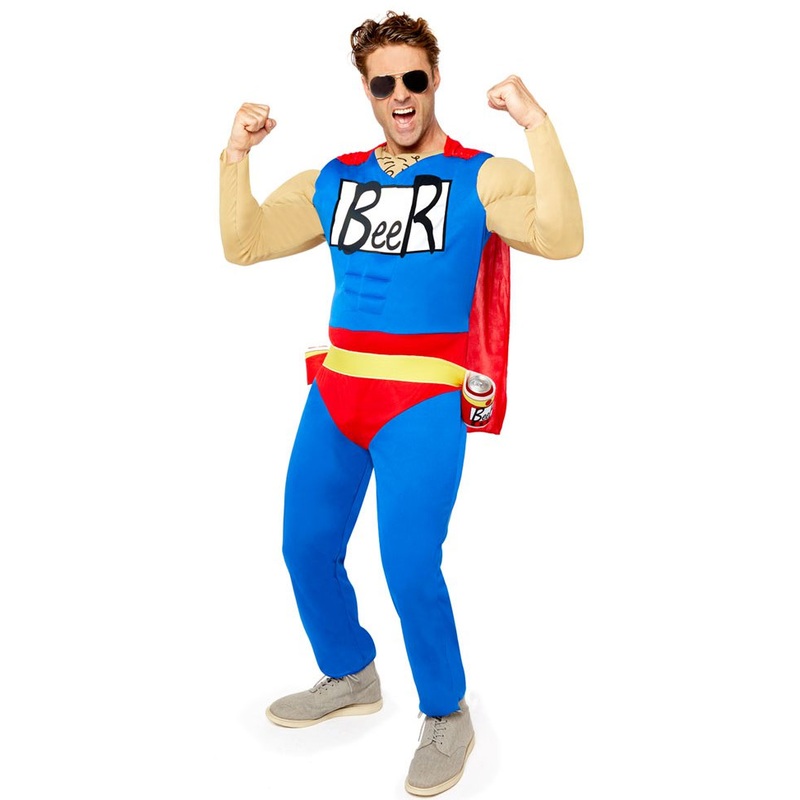 Beer Man Superhero men's costume M