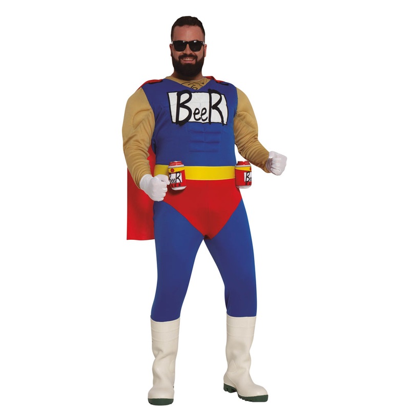 Beer Man Superhero men's costume XL