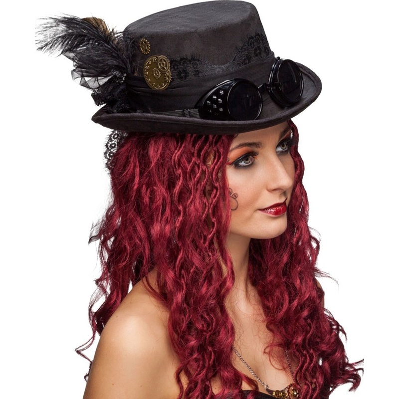 Black rocker fedora hat