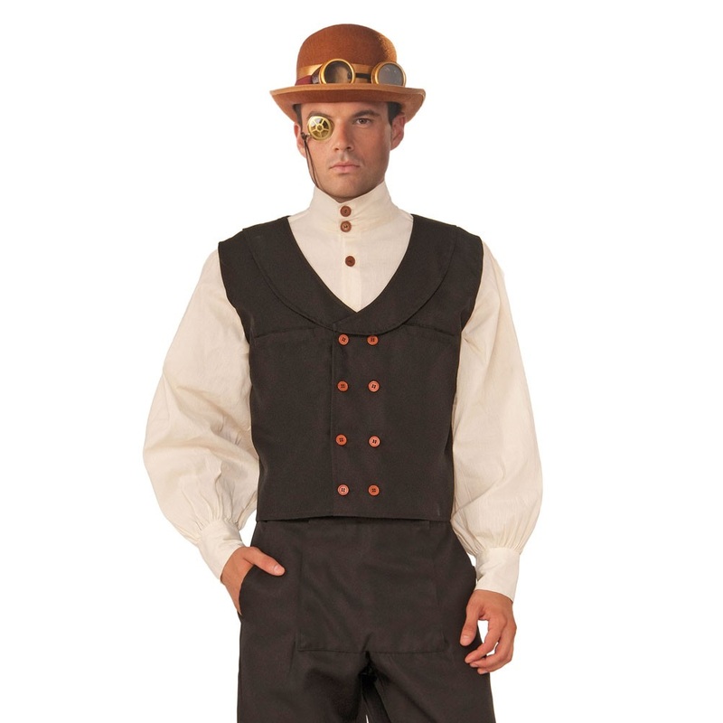 Black steampunk vest