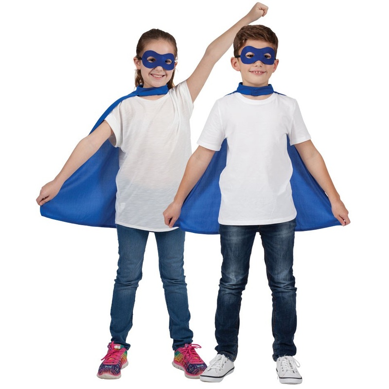 Blue superhero disguise set for kids