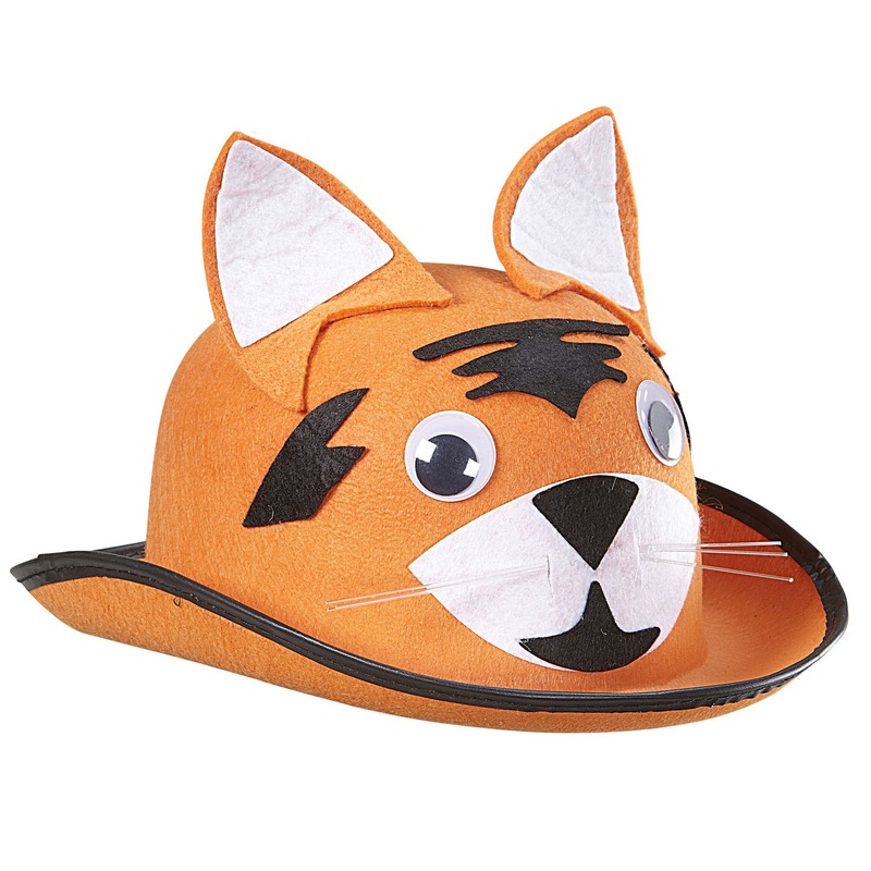 Melon hat with a tiger face