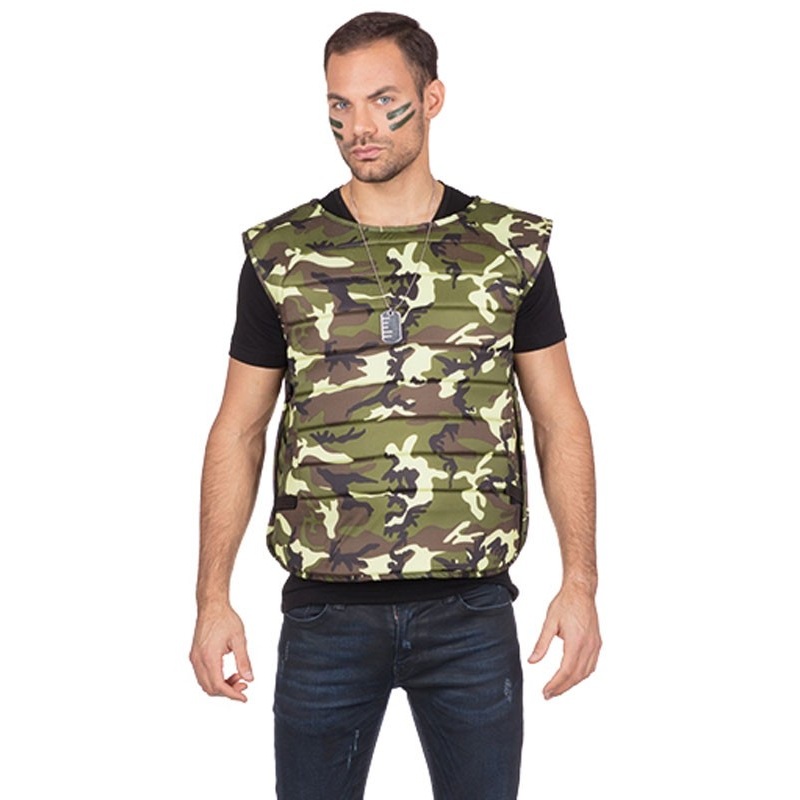 Military camouflage vest for men 48