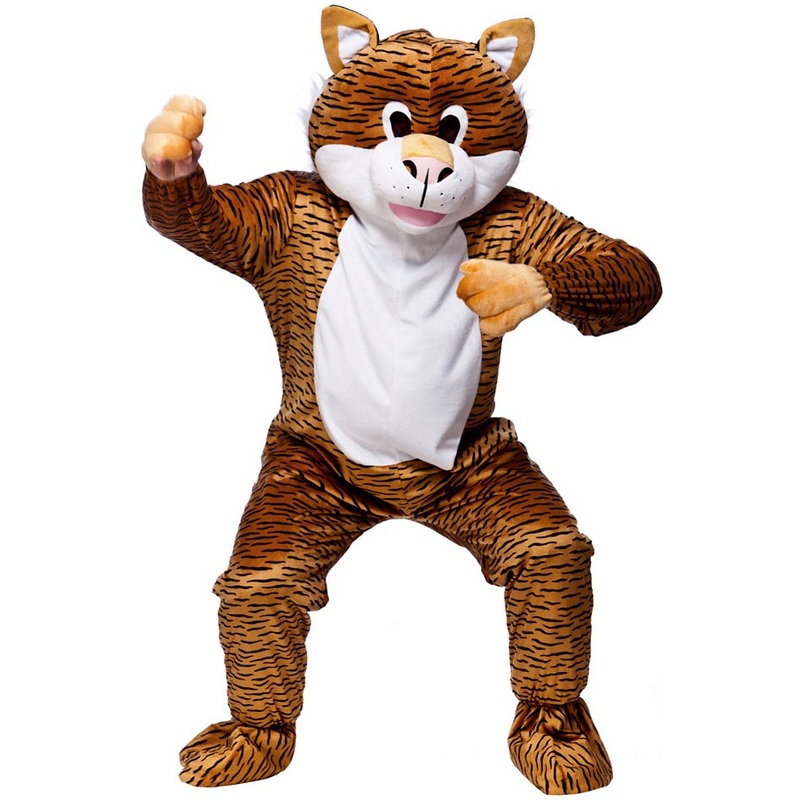 Plush tiger mascot costume
