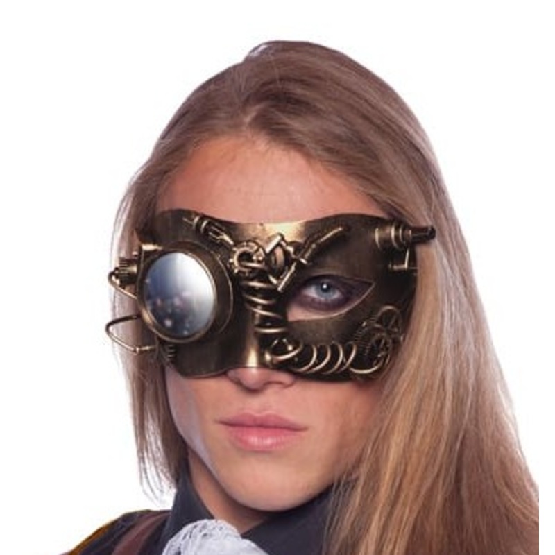 Steampunk eye mask gold