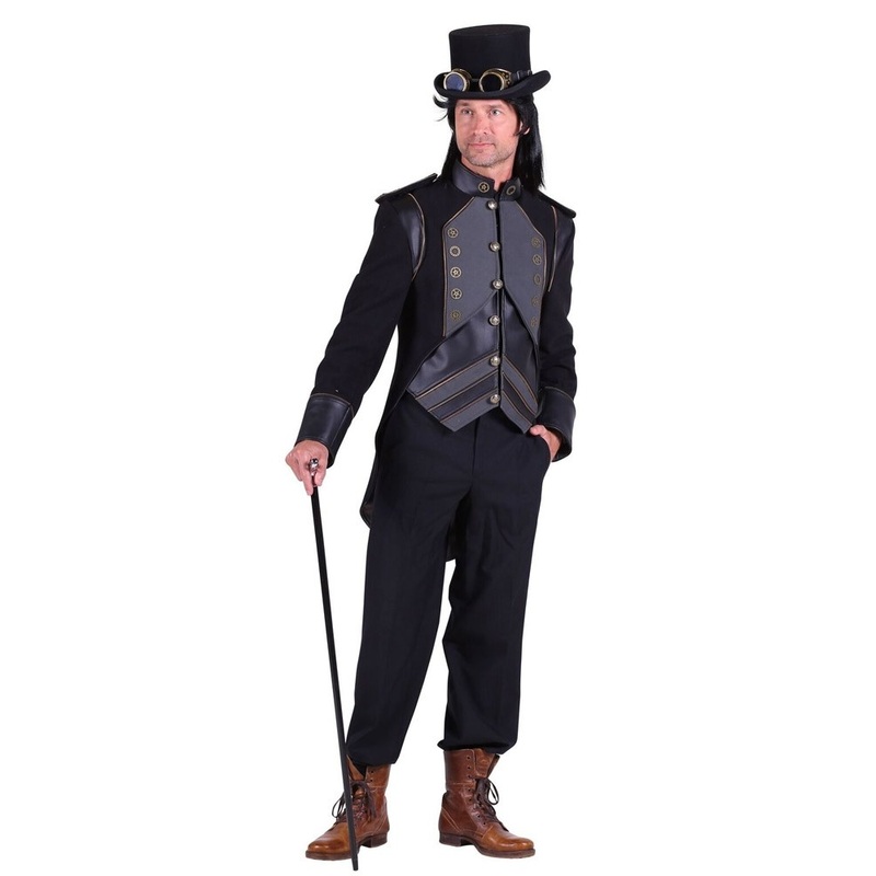 Steampunk in black men's jacket S