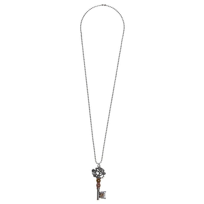 Steampunk necklace with key fob