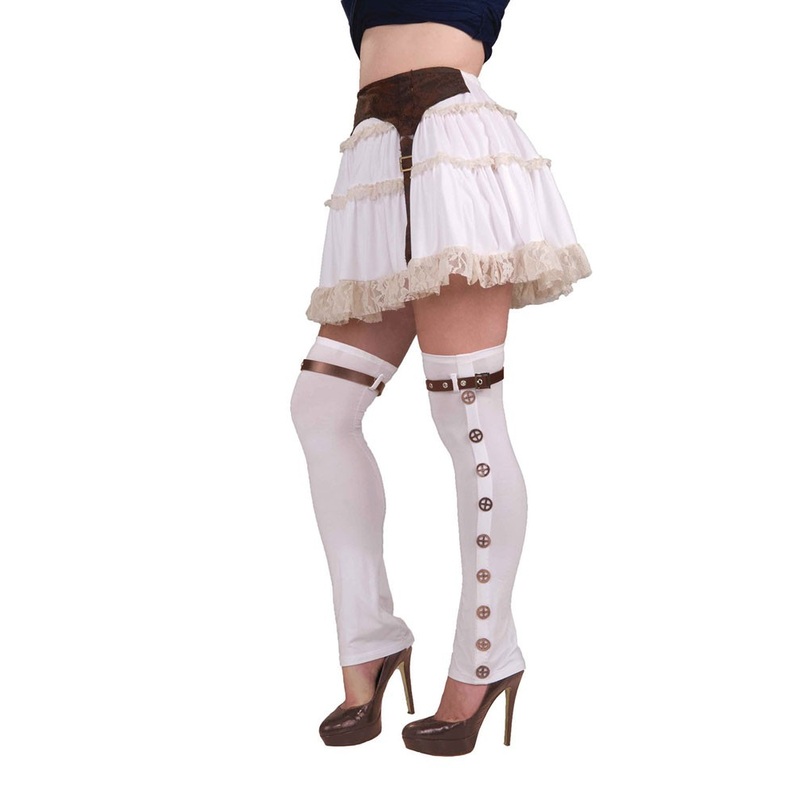 White steampunk gauntlets