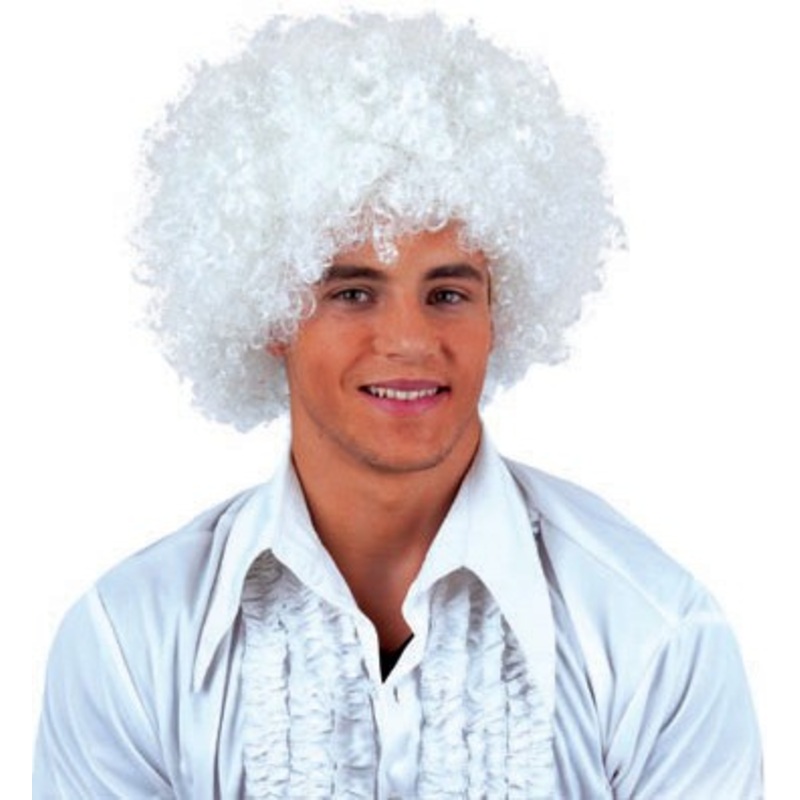 70s afro wig white