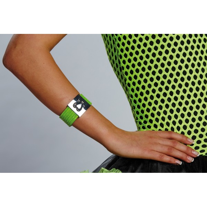 Adjustable neon bracelet in green