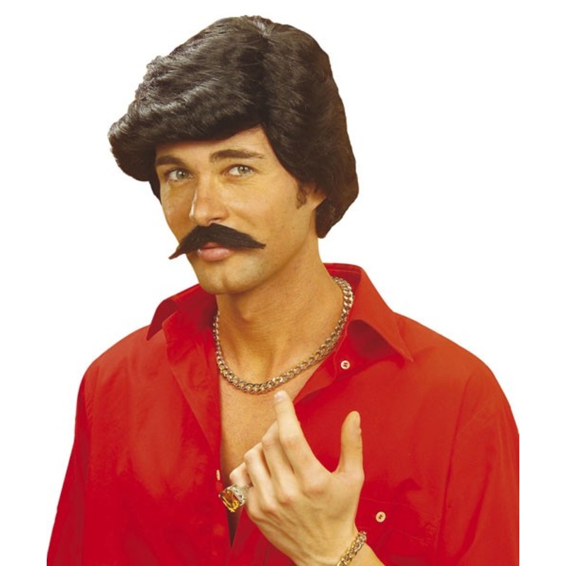 Casanova men's wig with schnauzer