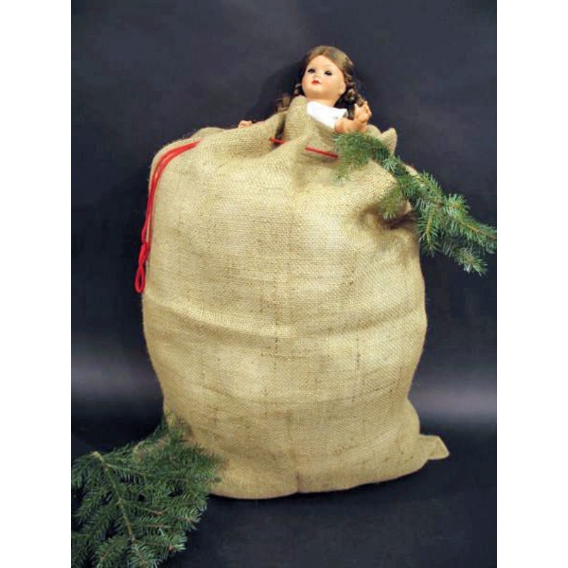 Father Christmas Jute Sack 60cm x 90cm