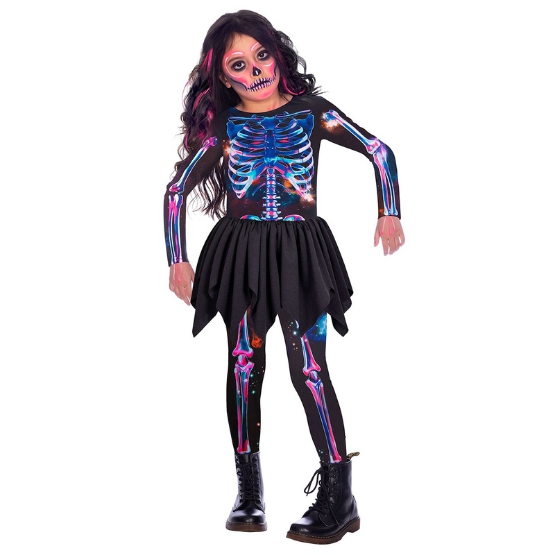 Girls skeleton costume recyclable