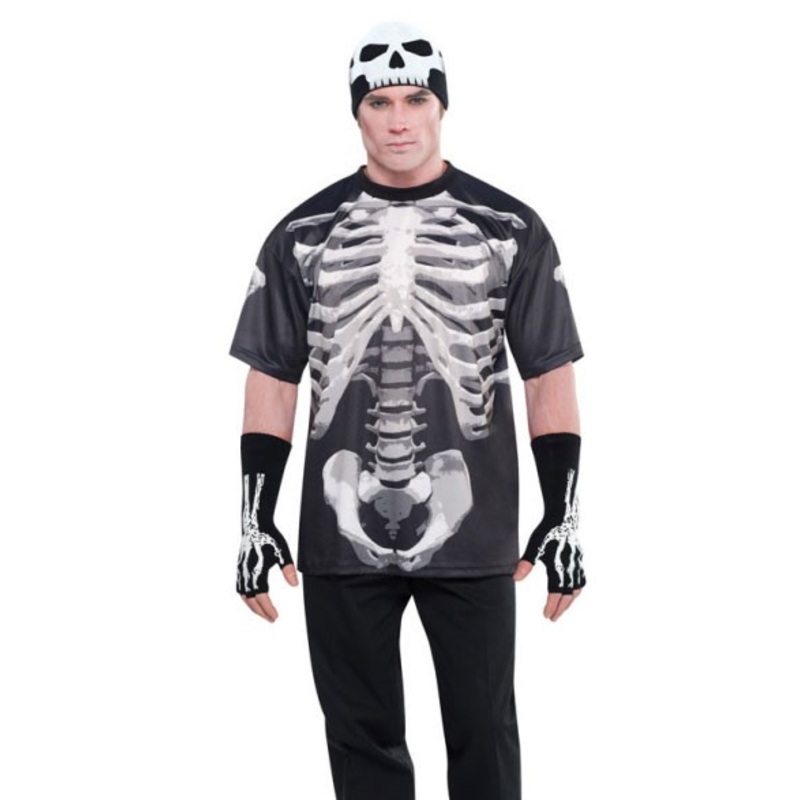 Halloween skull t-shirt one size
