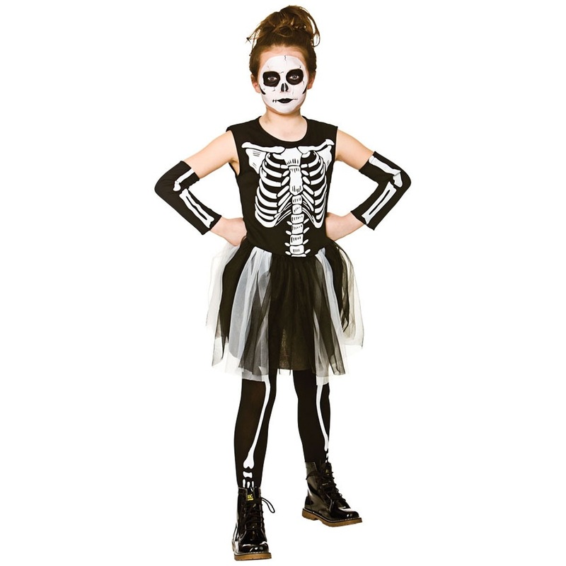 Little Miss Skeleton child costume S