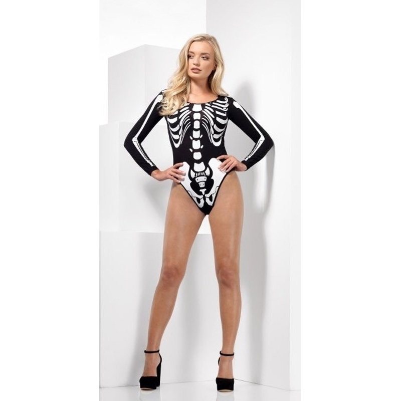 Long sleeve skeleton body for women