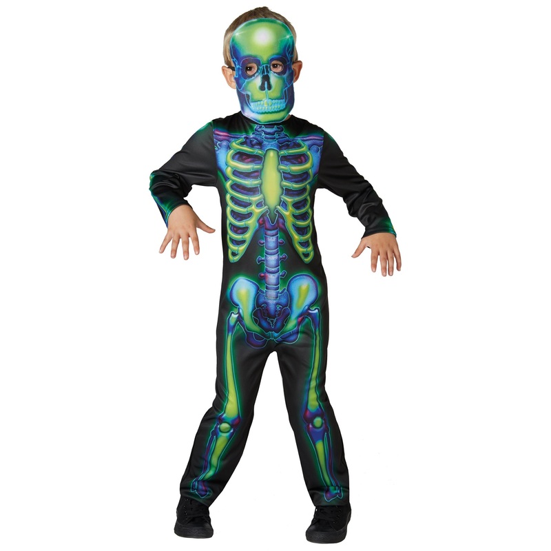 Neon skeleton Aron children's costume M