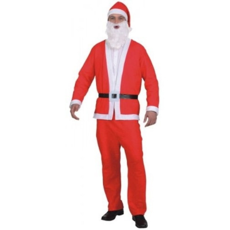 Red Santa Claus men's costume 48-52