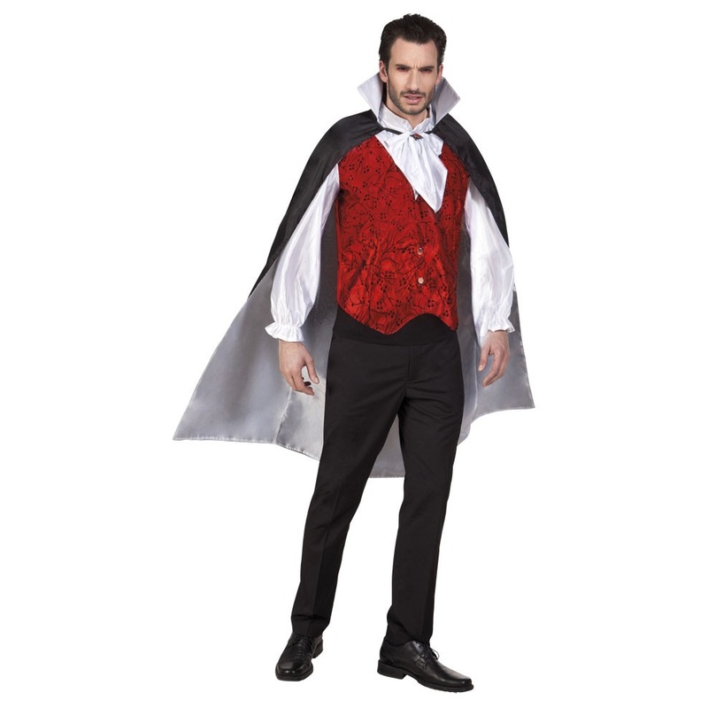 Reversible vampire cloak in black and white
