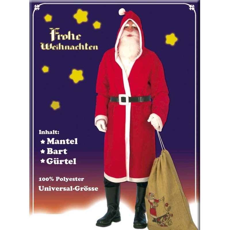 Santa Claudius costume set 3 pieces