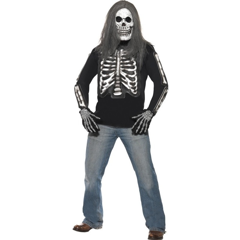 Scary shirt with skeleton print