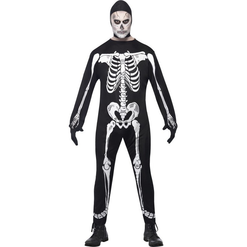 Scary skeleton jumpsuit for men M