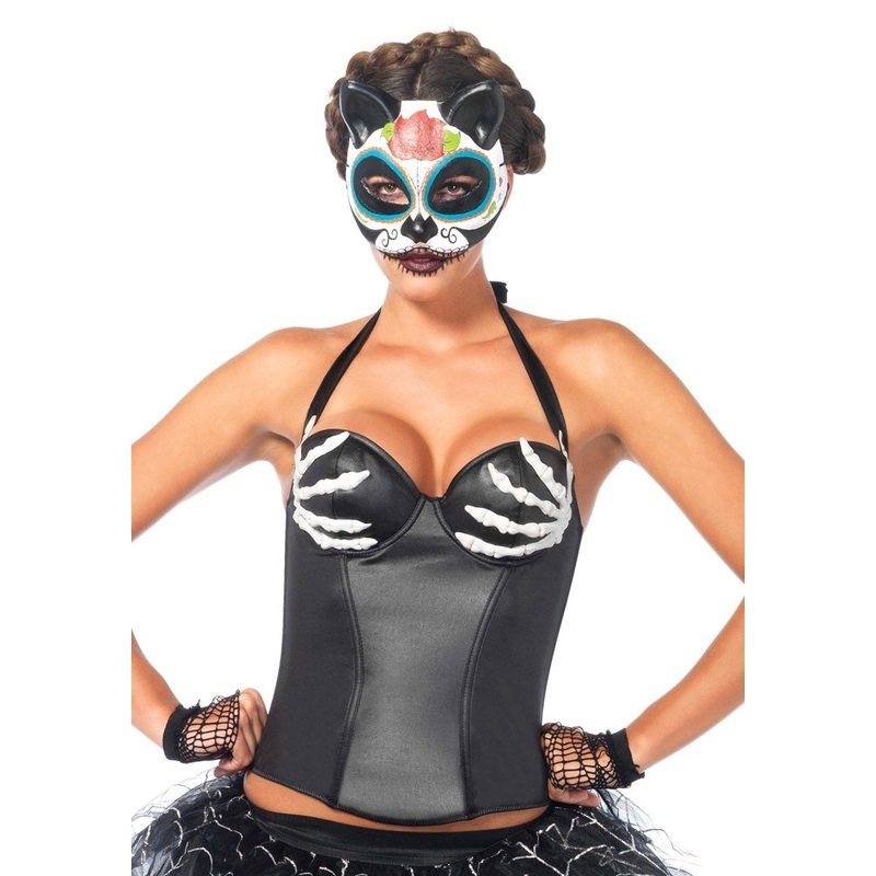 Sexy corset with skeletal hands S