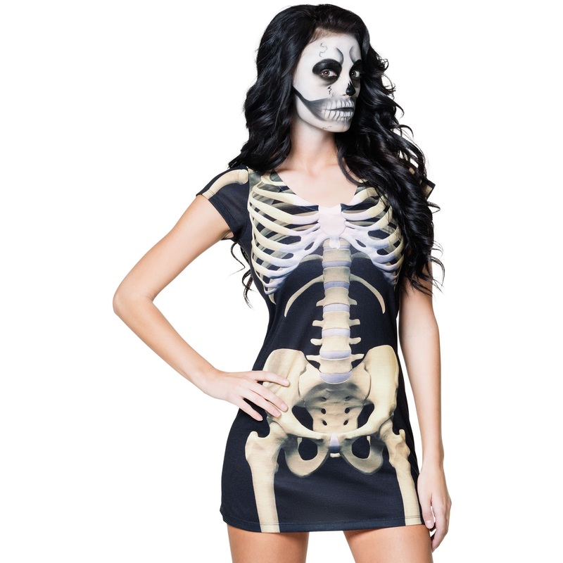 Skeleton shirt dress for women S