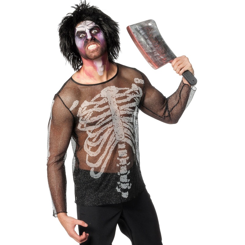 Skeleton shirt made of unisex mesh L
