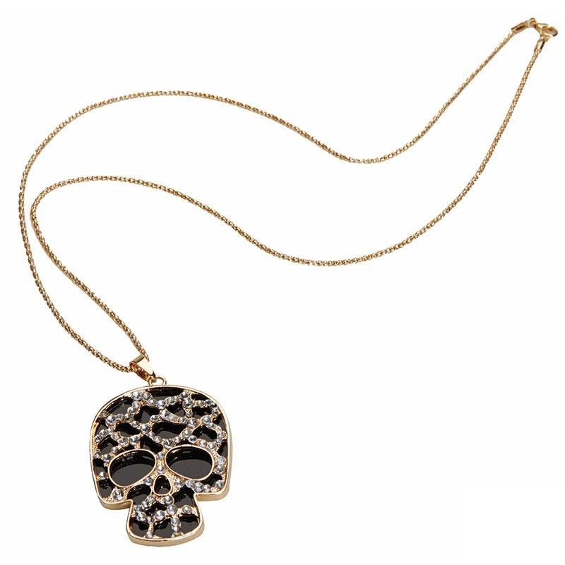 Skull glitter necklace
