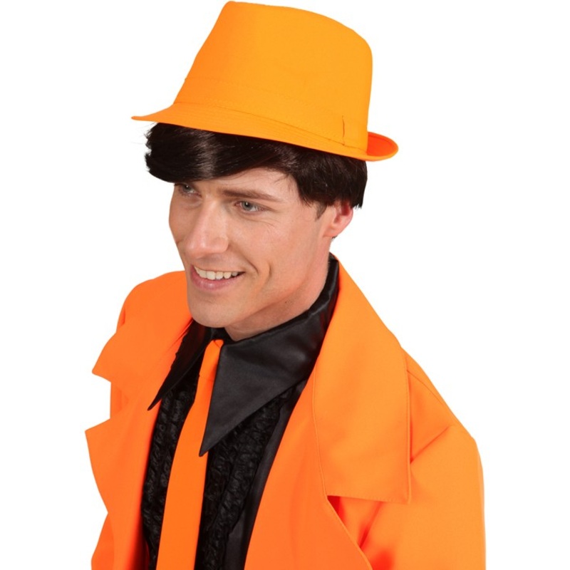 Stylish disco hat in orange