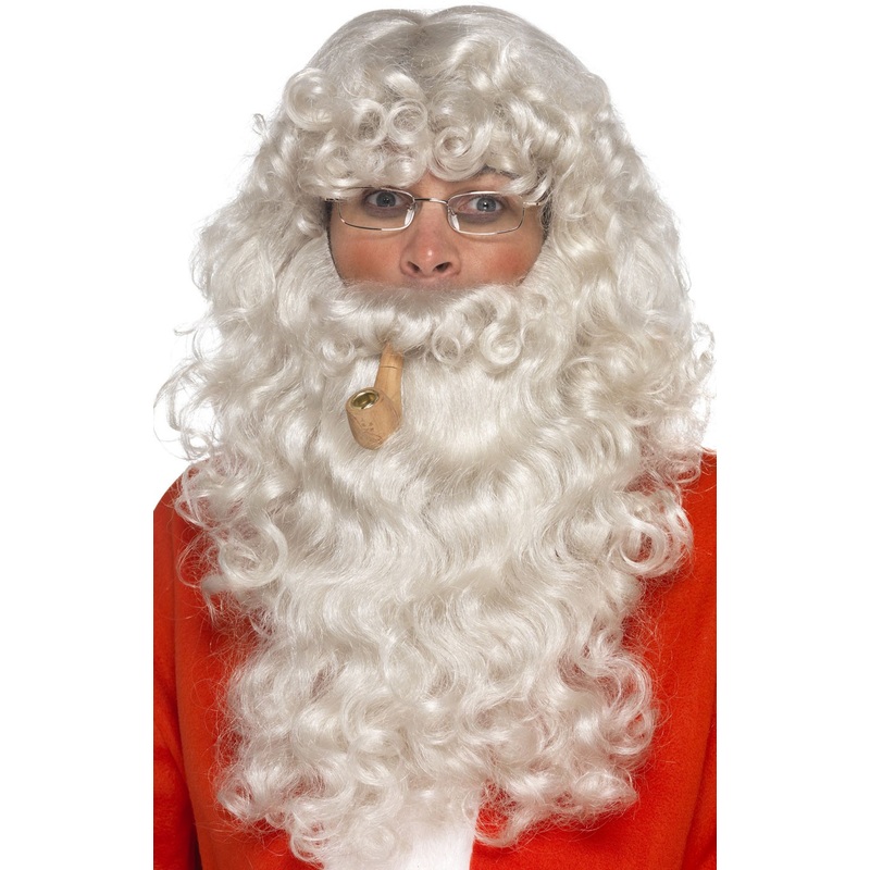 4-piece Santa disguise set gray