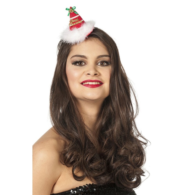 Cute mini santa hat on hair clip