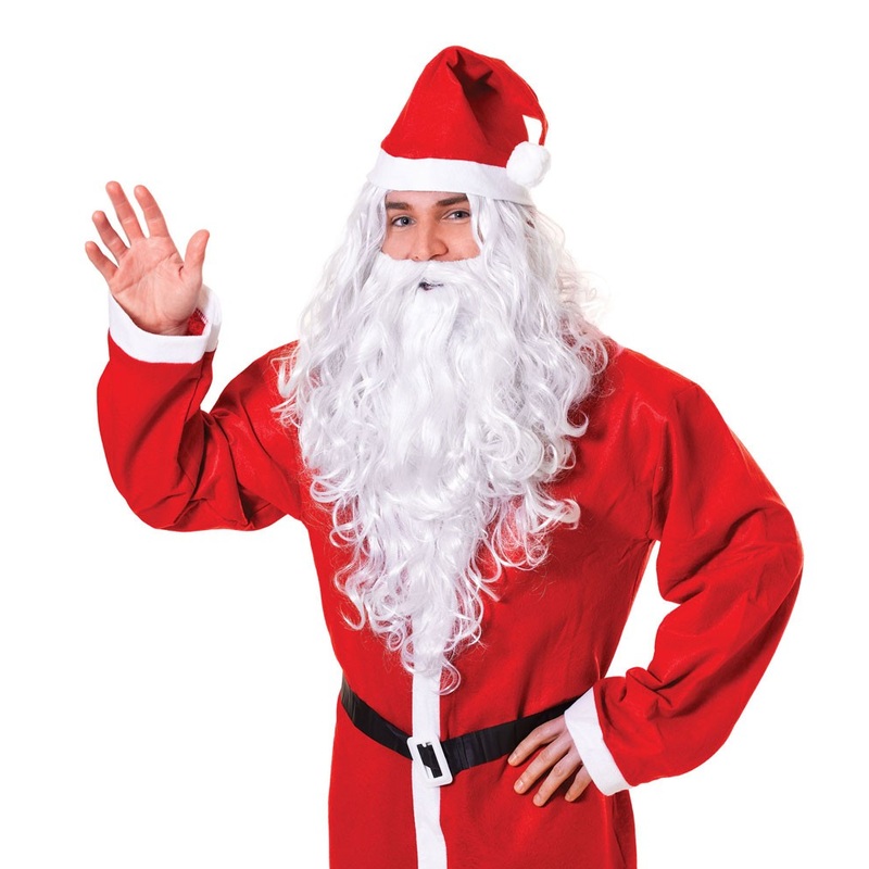 Deluxe santa santa claus wig with beard
