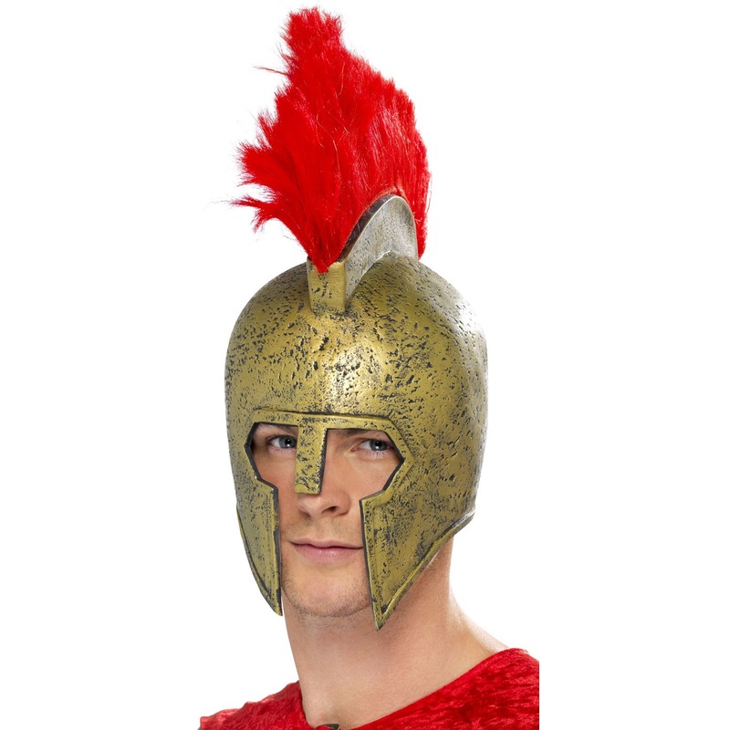 Golden Roman helmet