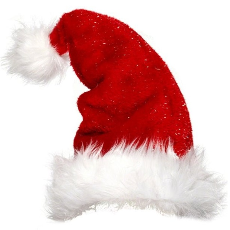Plush Santa Claus Glitter Hat