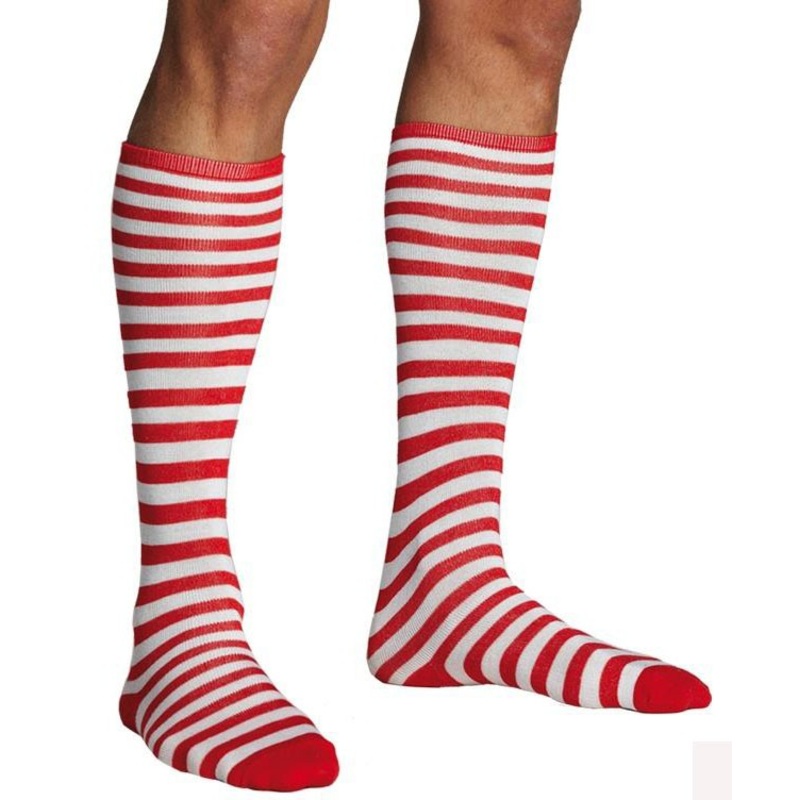 Red and white striped stockings