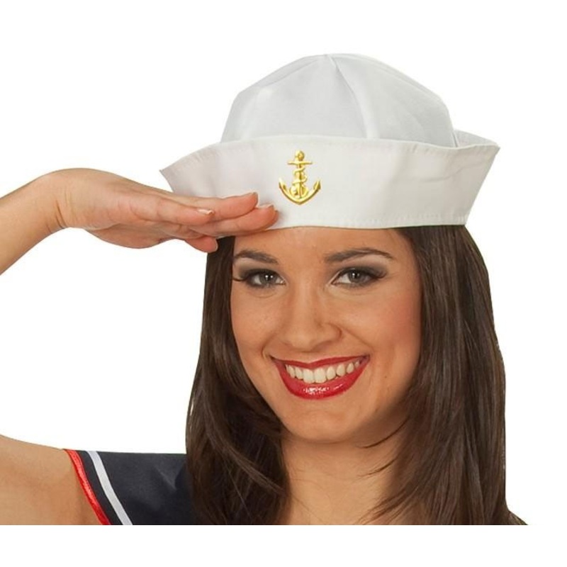 Sailor hat anchor white