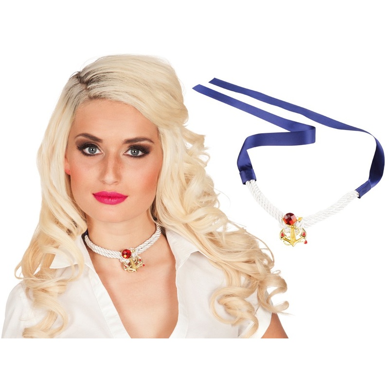 Sailors necklace with anchor symbol