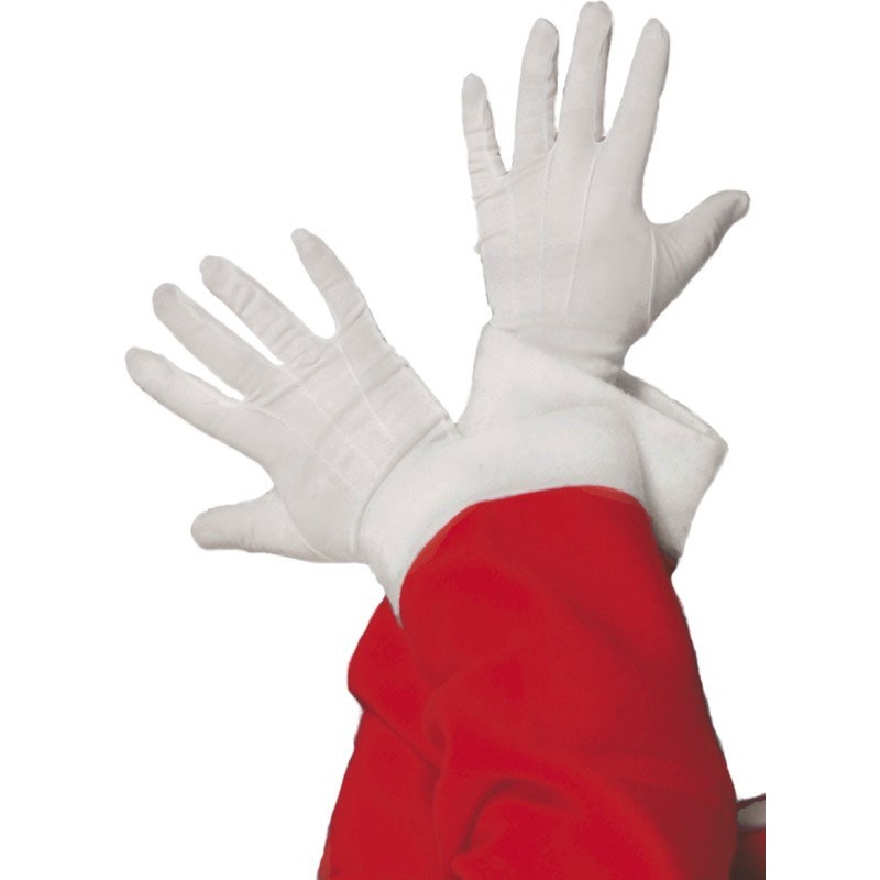 White Christmas woman gloves