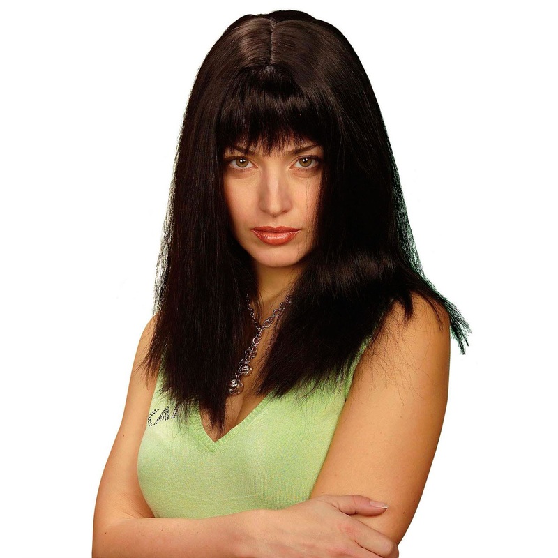 Black wig Kendra with bangs